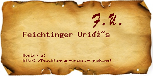 Feichtinger Uriás névjegykártya